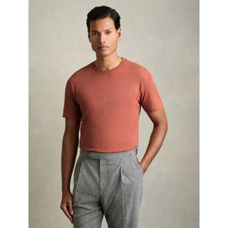 Reiss Reiss Washed Rose Pink Bless Marl Crew Neck T-Shirt