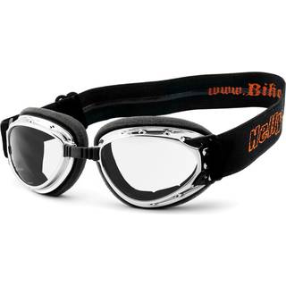 HELLY - No.1 Bikereyes | Motorradbrille, Motorrad-Sonnenbrille, Bikerbrille, winddicht, klassisch | SEHSTÄRKE möglich | hurricane 3 - klar