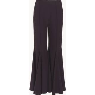 ChloÃ© Cropped crÃªpe satin flared pants - purple - XS