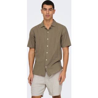 ONLY & SONS Caiden SS Resort Linen Shirt Fossil