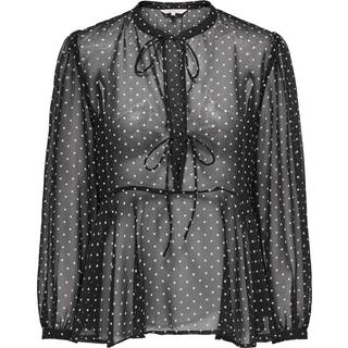 ONLY Onlisabella Ls String Top  Black Aop:white Dot M