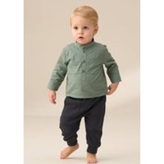 Angel & Rocket Angel & Rocket Green Hartley 100% Cotton Woven Shirt Bodice with Trousers Set