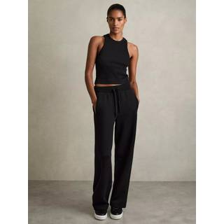Reiss Reiss Black Laney Interlock Wide-Leg Drawstring Joggers