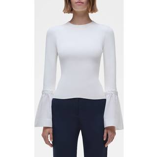 Simkhai Agata ruffled top - white - M