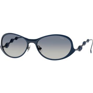 DIESEL Unisex DL1014 102414 Solbriller Metal Blå Blå Rund Normal Skygge - Blå