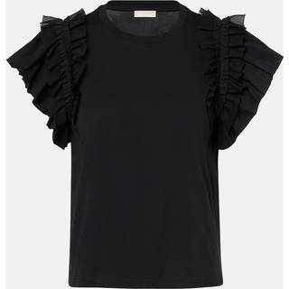 Ulla Johnson Leia ruffled cotton top - black - L