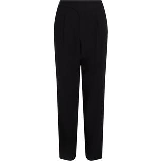 Soft Viscose Pleated Trousers - Black - 28