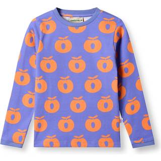 Småfolk Apples Langærmet T-shirt Purple Delight 7-8 Y  Lilla  7-8 år  kvinde