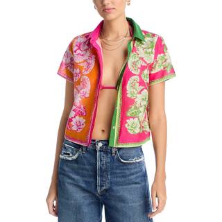 Farm Rio Mixed Scarves Floral Elegance cotton shirt - multicoloured - S