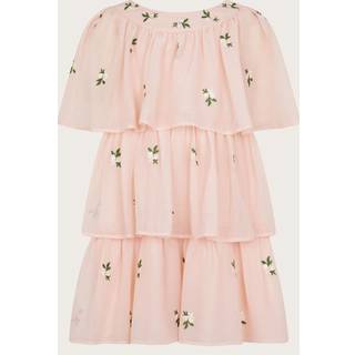 Monsoon Monsoon Pink Katinka Embroidered Tiered Dress