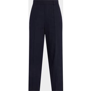 Vince Trousers Linen-Blend Tapered Pull-On M - Blue - M