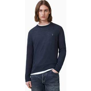 All Saints AllSaints NAVY BLUE Mode Merino Wool Crew Neck Jumper
