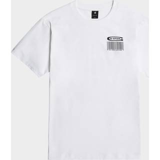 Barcode Back Graphic Loose T-Shirt - White - Men