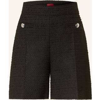 Bouclé-shorts med logoknapper