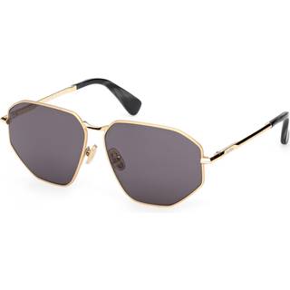 Max Mara Kvinde MM0143 MILLER-4 30A Solbriller Metal Guld Røg Firkantet Normal