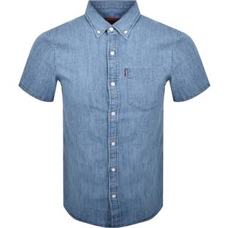 Superdry Essential Short Sleeved Shirt Blue