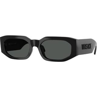 Versace Unisex VE4489U 536087 Solbriller Injiceret Sort Grå Geometrisk Normal
