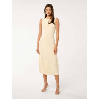Forever New Forever New Cream Delilah Pearl Detail Knitted Dress