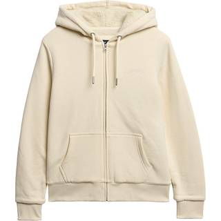 Superdry Superdry Cream Borg Lined Zip Hoodie