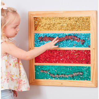 Vægpanel m. pailletter - Striber, 1 stk