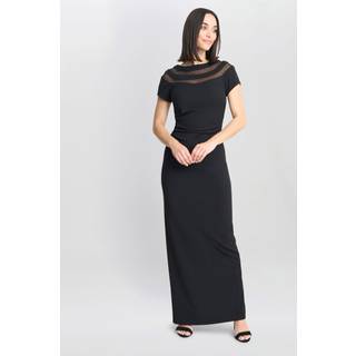 Gina Bacconi Gina Bacconi Michelle Illusion Maxi Black Dress