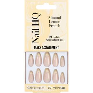 Nail HQ Almond Lemon French kunstige negle Med lim 24 stk. - 24 stk.