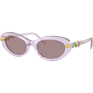 Swarovski Kvinde SK6042 1079LA Solbriller Acetat Violet Violet Rund Normal