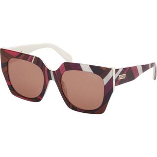 Emilio Pucci Kvinde EP0197 99E Solbriller Acetat Flerfarvet Brun Sommerfugl Normal