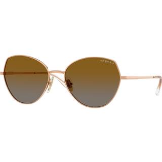VOGUE EYEWEAR Kvinde VO4330S 5152T5 Solbriller Metal Guld Grå Geometrisk Polariseret Skygge