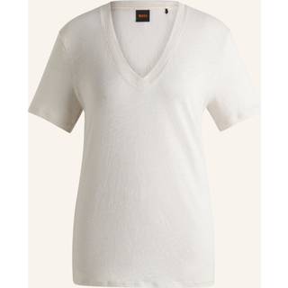 T-shirt med V-hals i let hør