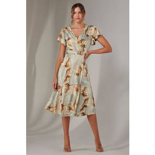 Jolie Moi Jolie Moi Wrap Front Midi Kjole - EU 38 (UK 10)