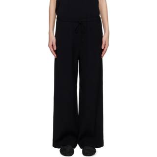 Toteme Ribbed-knit wide-leg pants - black - L
