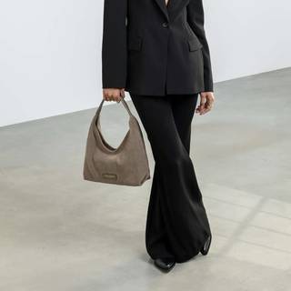 Isabel Bernard Honoré Grace mini taupe suede handbag  IB21132-178