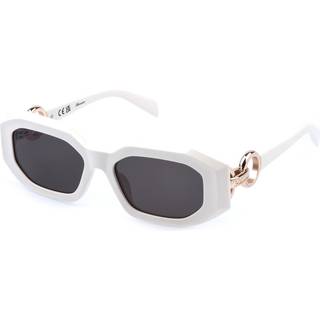 Blumarine Kvinde SBM868 09ZQ Solbriller Acetat Elfenben Røg Geometrisk Normal