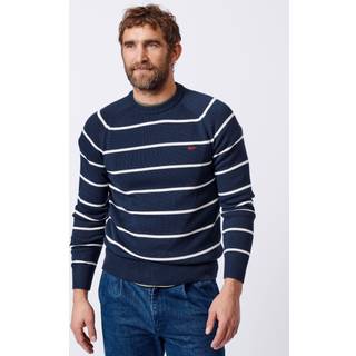 Aubin Aubin Blue Leverton Cotton Crew Jumper