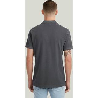 Dunda Overdyed Slim Polo Badge - Black - Men