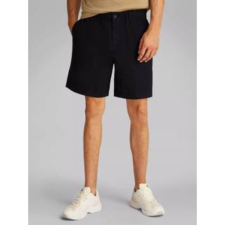 Cotton Linen Twill Shorts - Black - 31/32