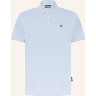 Napapijri Light Blue Cotton Men Polo Shirt