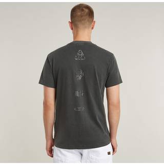 Shipping Graphic Overdyed T-Shirt - Black - Men