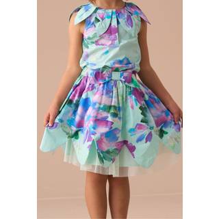 Angel & Rocket Angel & Rocket Green Darcy Mint Petal Print 100% Cotton Skirt