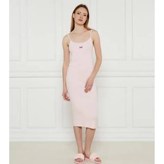 Ribbed Spaghetti Strap Bodycon Midi Dress