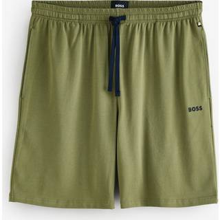 Shorts med broderet logo i bomuldsjersey med stræk