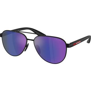Prada Linea Rossa Mand PS A52S DG005U Solbriller Metal Sort Blå Pilot Normal