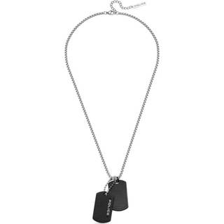 Police PEAGN0042001 URBAN Stainless Steel Black Double Tag Necklace - A98350