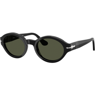 Persol Kvinde PO3378S LORIS 95/31 Solbriller Acetat Sort Grøn Rund Normal
