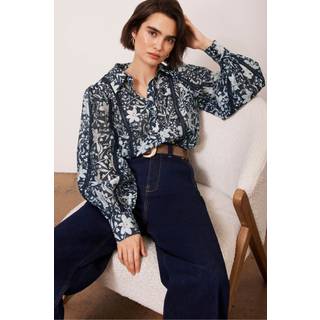 Mint Velvet Mint Velvet Blue Floral Print Shirt