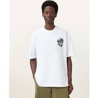 All Saints All Saints White Ecru Orlando Oversized Short Sleeve Crew Neck T-Shirt