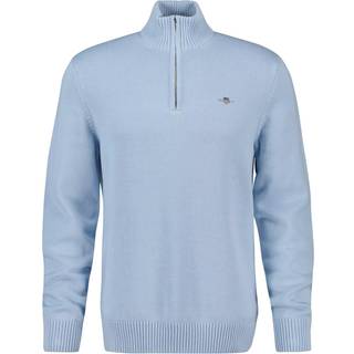 Gant GANT Light Blue Quarter Zip Knit Cotton Jumper