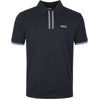 Barbour Ollie Twin Tipped Placket Polo Shirt in Navy - M