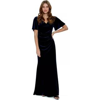 Gina Bacconi Gina Bacconi Red Minka Velvet Maxi Dress With Cowl Neck - EU 38 (UK 10)
